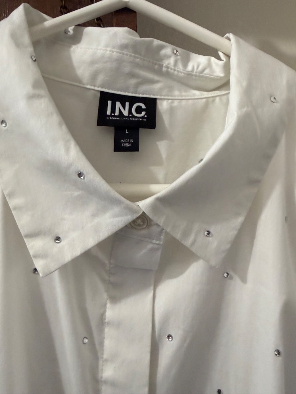 INC Rhinestone Blouse - Picture 2 of 3